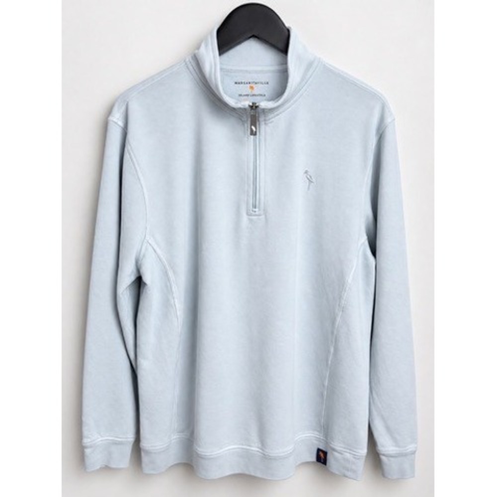 Margaritaville Men Island Reserve Quarter Zip Blue XL Golf Resort Preppy Travel